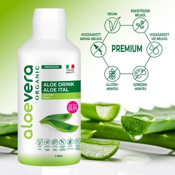 Aloe Vera Organic Premium Aloe drink with micropulp 1000ml