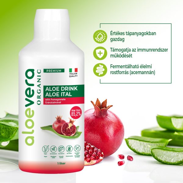 Aloe Vera Organic Premium Aloe drink with pomegranate 1000ml