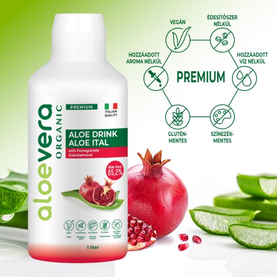 Aloe Vera Organic Premium Aloe drink with pomegranate 1000ml